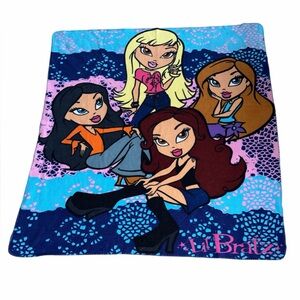 Rare Lil Bratz Blanket Throw Blue Pink Y2k